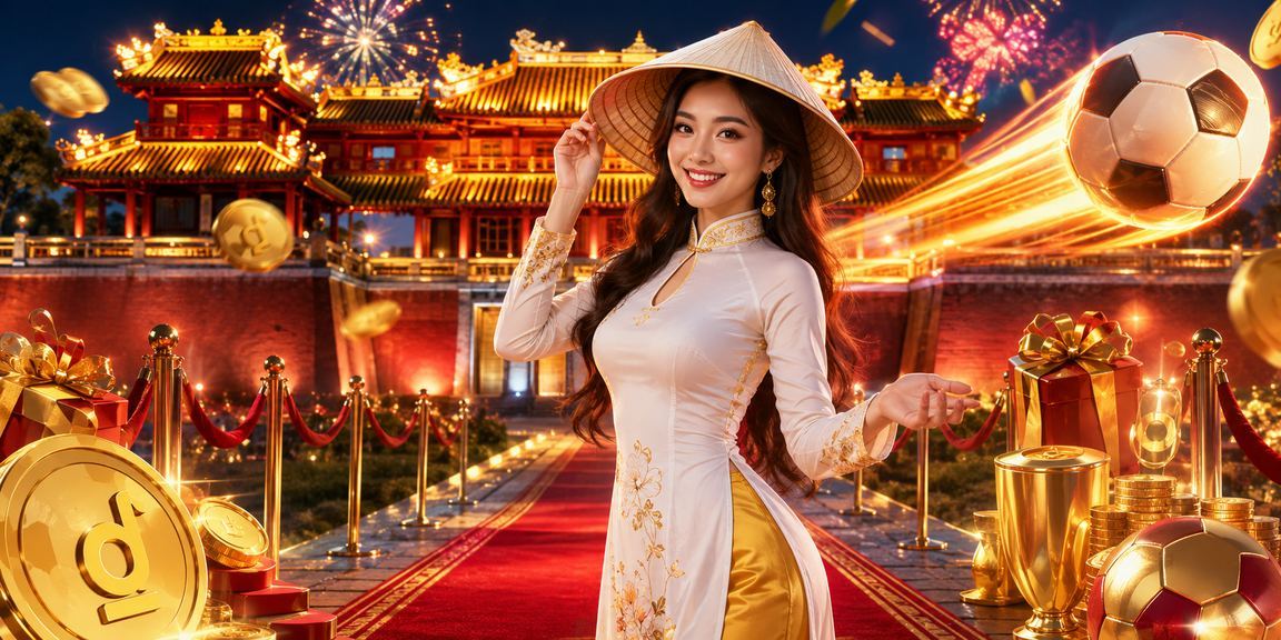 Cảnh người dùng tại Huế tham gia cá cược trực tuyến với hình ảnh nón lá truyền thống